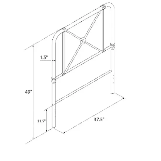 RealRooms Allysa Metal Headboard image {3}