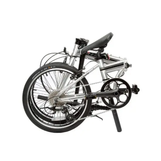 ZiZZO Liberte 8-Speed Aluminum 20" Folding Bike - Silver Black image {1}