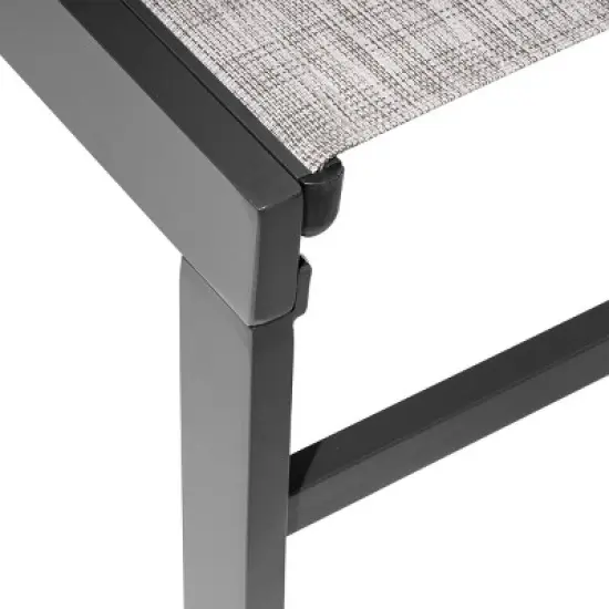 3pc Outdoor Aluminum Lounge Chairs with Side Table - Off-White - Crestlive Products image {5}