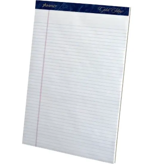 Ampad Gold Fibre Notepads 8.5" x 11.75" Narrow Ruled White 353195 image {2}