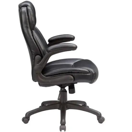 NicBex 360&deg; Swivel Gaming Chair with Adjustable Height&Wheels,Ergonomics Office Chair Video Game Chaise for Office&Home,Upholstery Leisure Chair,Black image {3}