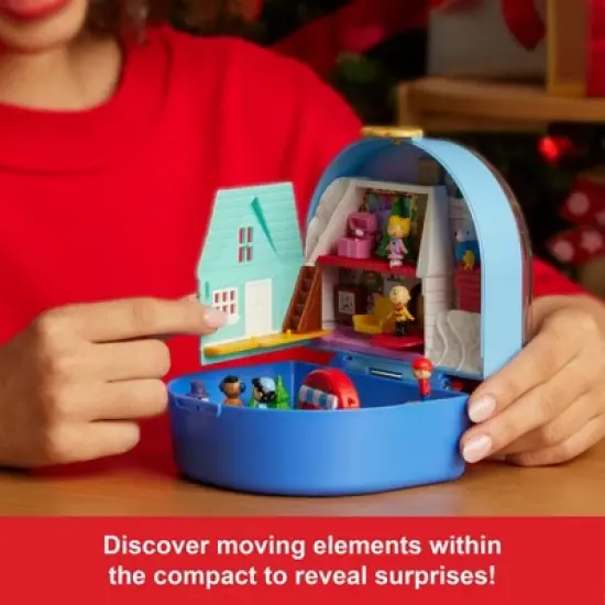Polly Pocket Micro Dolls and Playset, Collector Peanuts Compact with 7 Accessories image {3}
