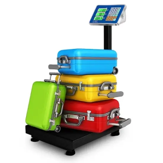 Costway 660lbs Weight Platform Scale Digital Floor Folding Scale Postal Shipping Mailing image {9}