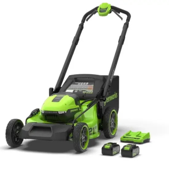 Greenworks Powerall 2x24V 21" SP Mower Kit with (2) 5.0Ah Batteries and Charger image {4}