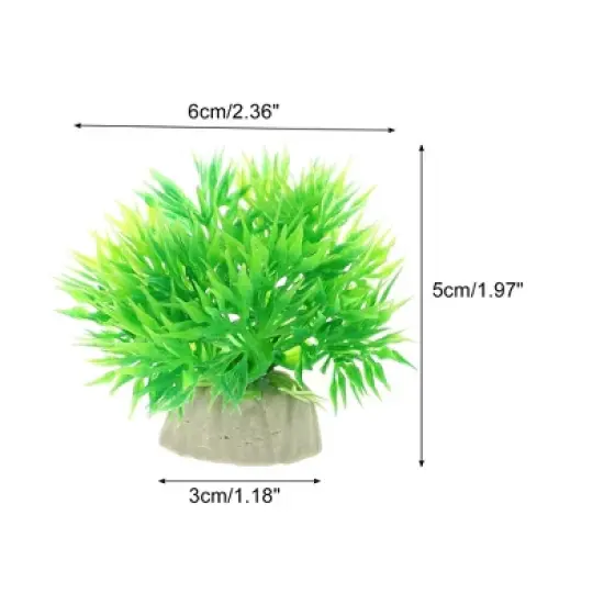 Unique Bargains Aquarium Plastic Plants for Goldfish Tank Landscape Decor 1.97" 20 Pcs image {3}