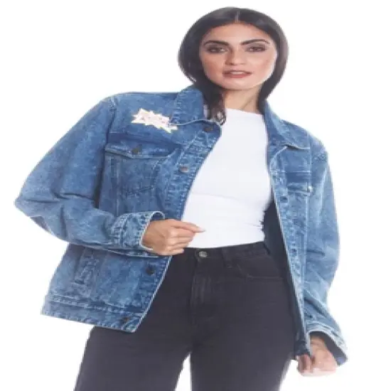 Members Only Women's Chuckie Nickelodeon Denim Oversized Jacket image {5}