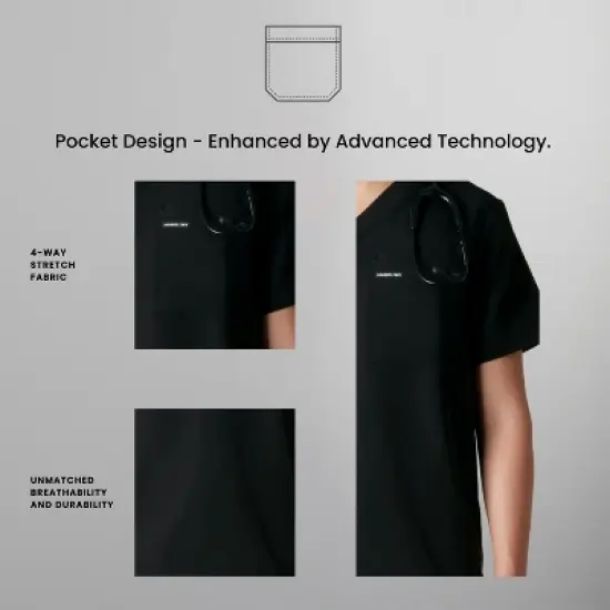 Members Only Men's Brighton V-Neck Scrub Top image {4}