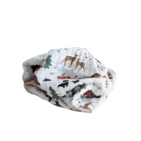 Red Rovr Organic Cotton Muslin Baby Blanket image {2}