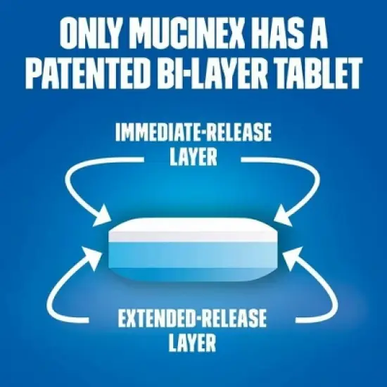 Mucinex Guaifenesin 600mg Extended Release Tablets, 100 Ct image {4}