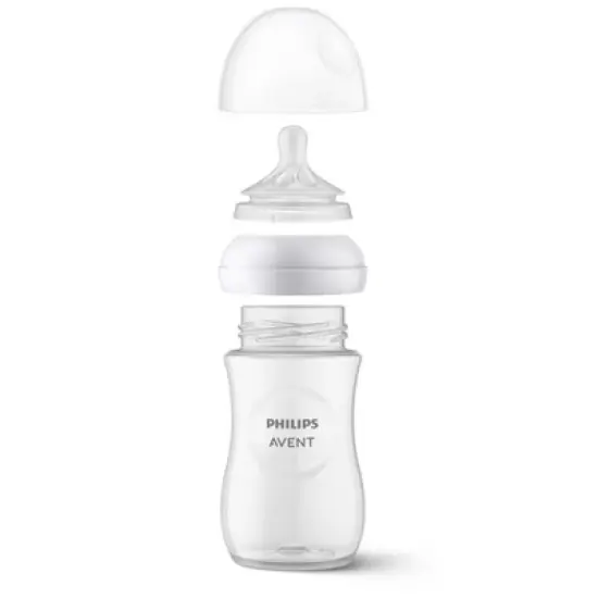 Philips Avent Natural Baby Bottle with Natural Response Nipple - Clear - 9oz image {19}