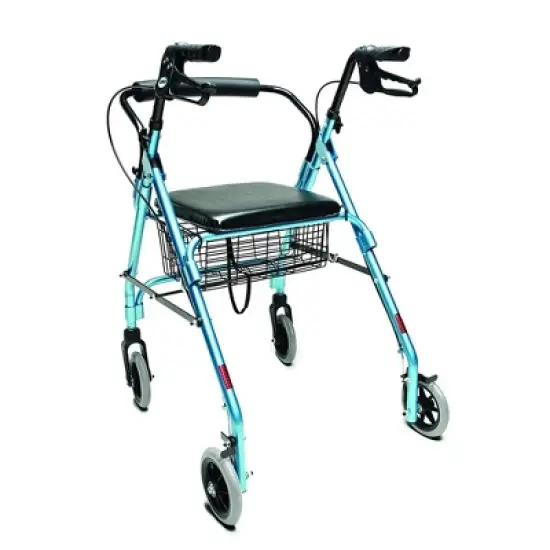 Graham Field Lumex Walkabout Lite Rollator with Seat and Wheels w/ Ergonomic Hand Grips & adjustable Handle Height for Everyday Use image {2}