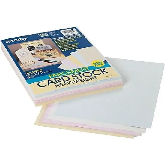 Pacon Array 65 lb. Cardstock Paper 8.5" x 11" Assorted Colors 100 Sheets/Pack (101235) P101235 image {2}