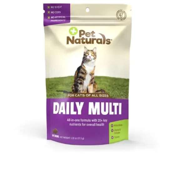 Pet Naturals Daily Multivitamin for Cats, Everyday Health Support, Chicken Liver Flavor, 30 count image {3}