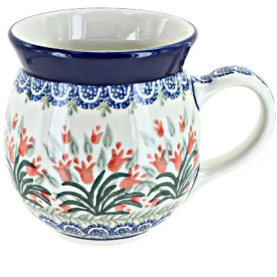 Blue Rose Polish Pottery Ceramika Artystyczna Bubble Mug image {30}