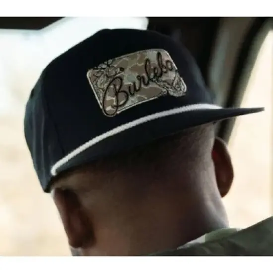 Burlebo Men's Black Camo Patch Essentials Snapback Cap image {1}