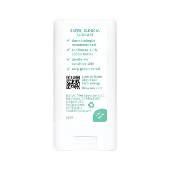 thinksport Kids Mineral Sunscreen Stick - SPF 30 - 0.64oz image {1}