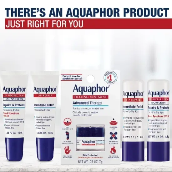Aquaphor Lip Balm Repair Stick for Chapped Lips - 2pk/.34oz image {7}
