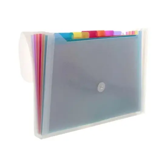 BAZIC Products&reg; Rainbow 7-Pocket Letter Size Poly Expanding File, Pack of 3 image {2}