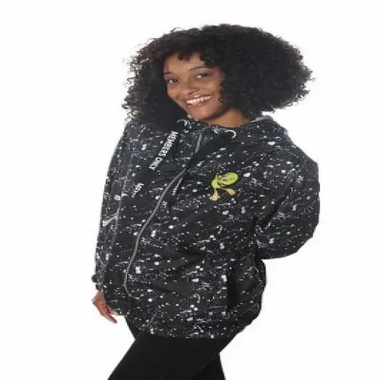 Members Only Women's Looney Tunes Full Zip Windbreaker Jacket image {2}