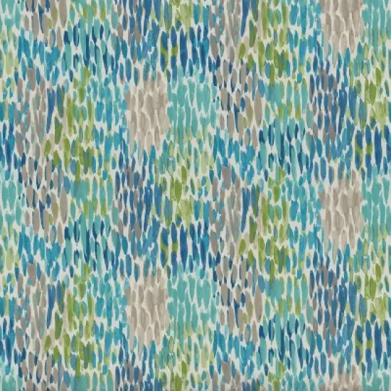 2pk Make It Rain Reversible Outdoor Chair Pad Cerulean Blue - Pillow Perfect image {1}