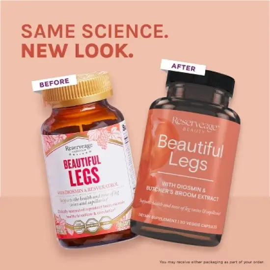Reserveage Beautiful Legs - Skin Care Supplement for Smooth, Healthy Veins, Helps Reduce Spider Veins, Vegan, 30 capsules (30 servings) image {5}
