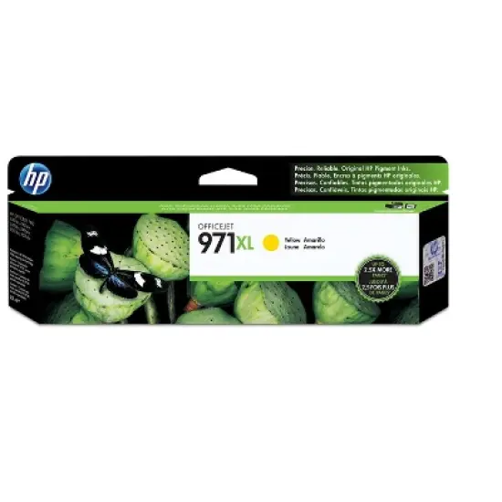 HP 971XL High Yield Yellow Original Ink Cartridge, ~6,600 pages, CN628AM image {7}