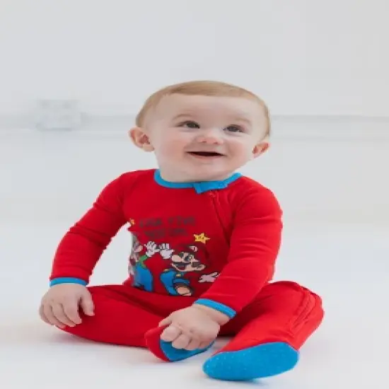 SUPER MARIO Nintendo Mario Luigi Yoshi 2 Pack Sleep N' Play Coveralls  image {1}