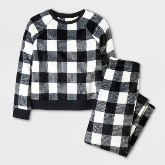 Girls' 2pc Plaid Cozy Pajama Set - Cat & Jack&trade; image {4}