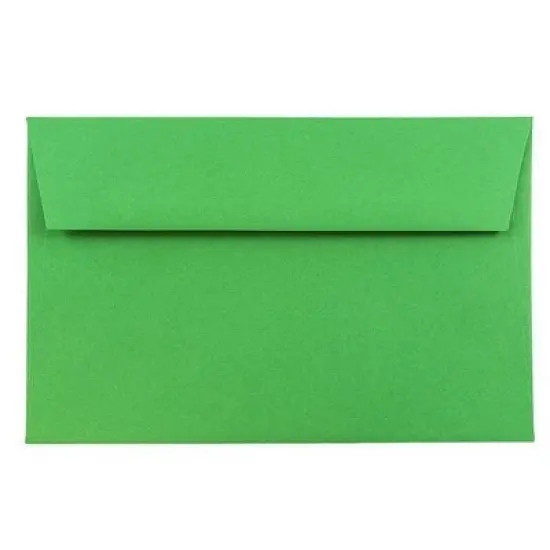 JAM PAPER A9 Colored Invitation Envelopes - 5 3/4 x 8 3/4 - Green Recycled - 100/Pack image {1}
