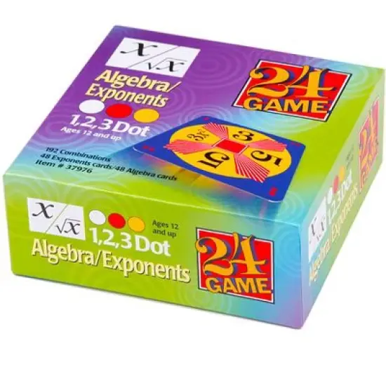 24 Game Cards Algebra /  Exponents, 96 Card Set image {1}