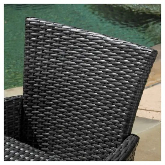 Malta 7pc Rectangle All-Weather Wicker Patio Dining Set - Gray - Home - Christopher Knight Home image {2}