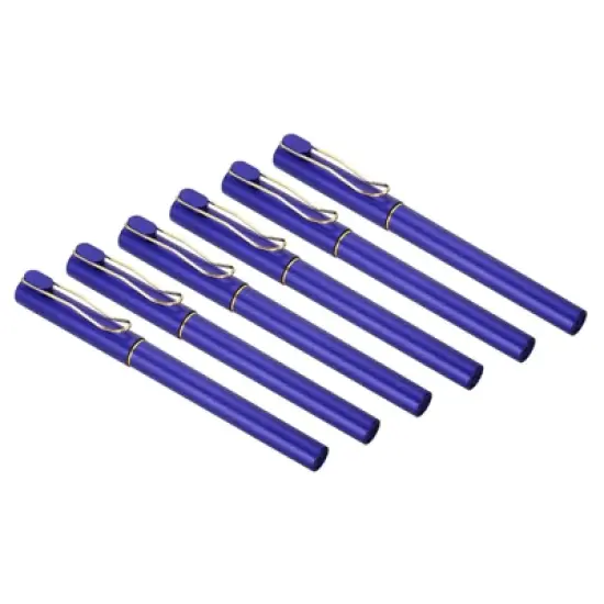 Unique Bargains Metal Smooth Writing Office Reusable Gel Ink Rollerball Pens 12 Pcs image {6}