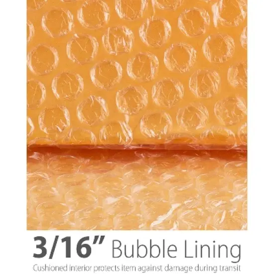 Fosmon #00 Kraft Bubble Mailer 5.5" x 10", Padded Shipping Envelopes image {3}