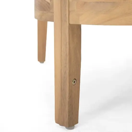 Christopher Knight Home Linksy 2pc Modern Patio Acacia Club Chair Set Water Repellent Cushion image {8}