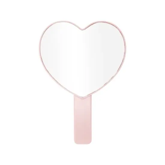 Unique Bargains Eyelash Pattern Heart Shape Cosmetic Mirrors 1 Pc image {3}