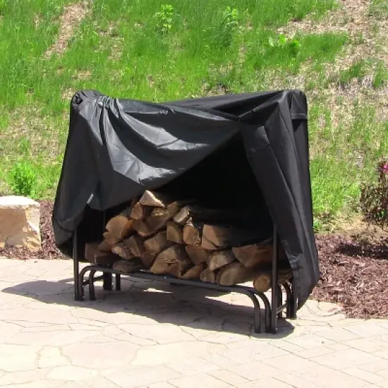 Sunnydaze Outdoor Weather-Resistant Heavy-Duty Durable Polyester with PVC Backing Firewood Log Rack Cover image {5}