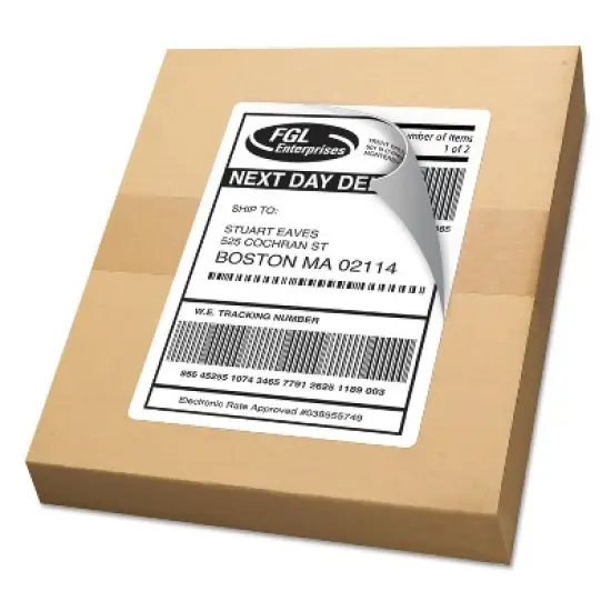 Avery Shipping Labels w/TrueBlock Technology Laser/Inkjet 5.5 x 8.5 White 1000/Box 95900 image {4}