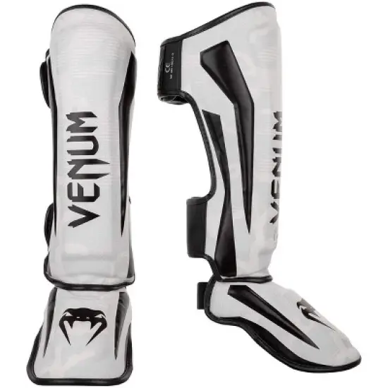 Venum Elite Protective MMA Shin Instep Guards - White/Camo image {3}