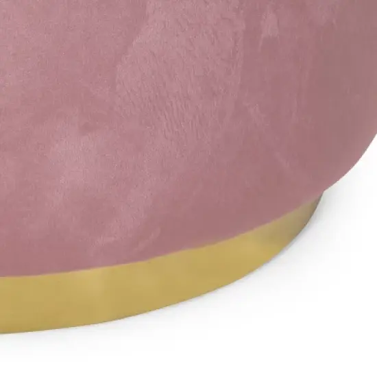 Croton Modern Glam Velvet Swivel Ottoman - Christopher Knight Home image {3}