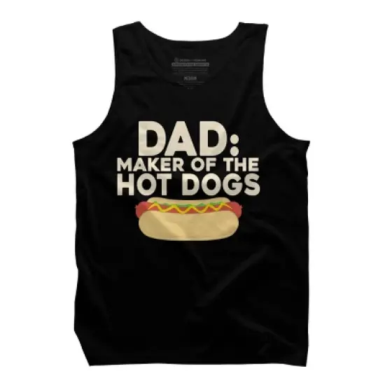 Men's Design By Humans Dad Maker Of The Hotdogs By MeowShop Tank Top image {2}