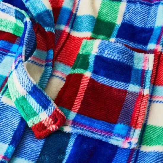 Kids' Plaid Robe - Cat & Jack&trade; Red/Green/Blue image {3}