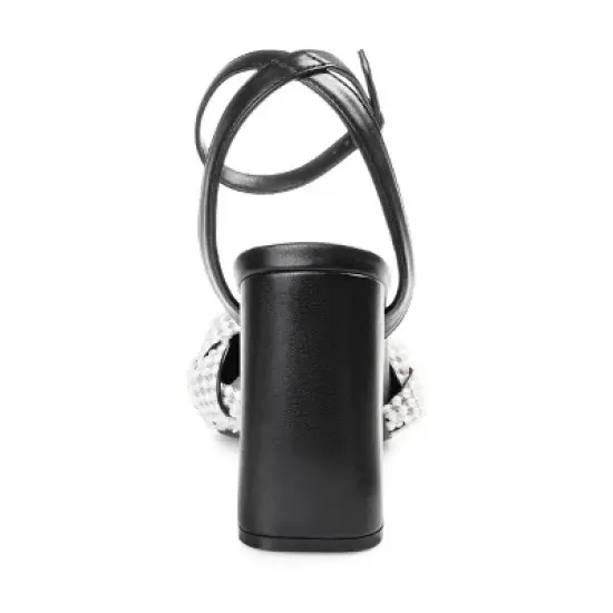 Journee Collection Womens Dua Tru Comfort Foam Pearl Accents Block Heel Sandals image {2}