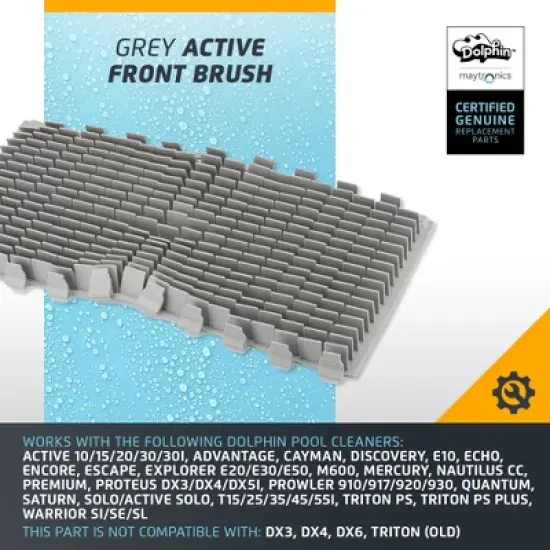 Dolphin Maytronics Grey Active Brush 9983122-R1 Replacement Part image {1}