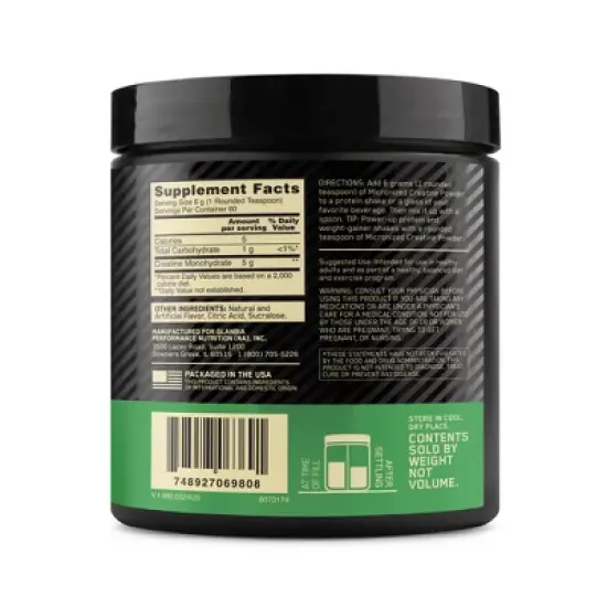 Optimum Nutrition Creatine Monohydrate Powder - Blueberry Lemonade - 60 Servings - 413 Grams image {10}