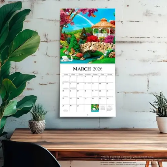 Hopper Studio A Country Walk 2026 12"x24" Hanging Square Wall Calendar Plastic-Free image {4}