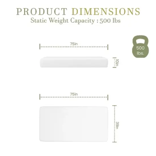 Merrick Lane Memory Foam Mattress in a Box with 4 Layers, Green Tea-Infused Foam, Air Circulation Foam, Cooling Gel, CertiPUR-US Certified Foam image {2}