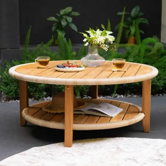 Cambridge Casual Seaside Teak Outdoor Coffee Table Teak Brown image {10}