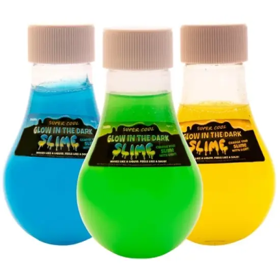 Super Cool Slime: Glow In The Dark Pack of 3 - Non-Toxic, 5oz Bottles image {7}