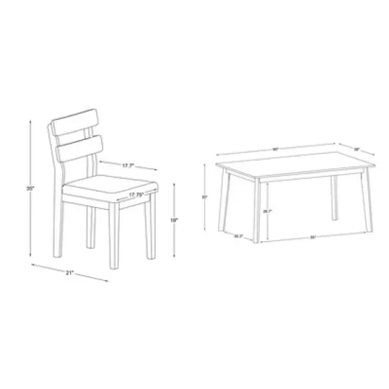 5pc Darden Dining Set Natural - Powell image {15}