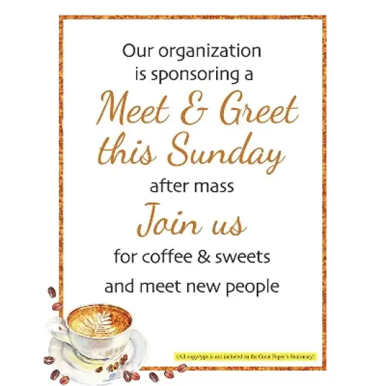 Great Papers Latte Coffee Beans Everyday Letterhead Multicolored 50 Sheets/Pack (2025009) image {2}